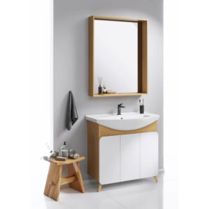 Зеркало в раме 80х100 см Aqwella Basic BAS0210DZ_фото2
