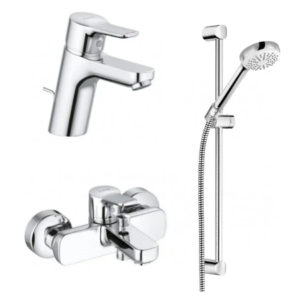 Набор смесителей 3in1 376850565 KLUDI PURE&EASY для ванны и душа хром-фото1