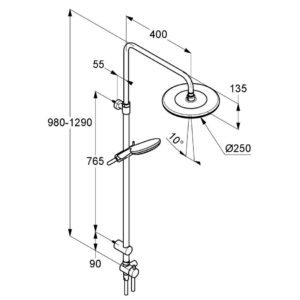 душевая система-KLUDI DUAL SHOWER SYSTEM-6709005-00-фото2