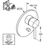 Смеситель KLUDI BOZZ 386500576 для ванны и душа встраиваемый-фото2