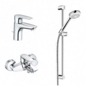 Душевой набор 3 в 1 для ванны и душа KLUDI PURE&SOLID 346850575 хром-фото1