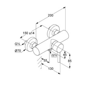однорычажный смеситель для душа DN 15 Kludi 38831N076-фото2