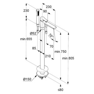 смеситель для ванны и душа DN 15 Kludi 485900565-фото2