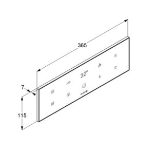 TOUCHTRONIC электронный встраиваемый термостат Kludi 38310G1-00-фото2