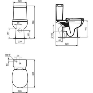 Чаша напольного унитаза Ideal Standard CONNECT E802301-фото2