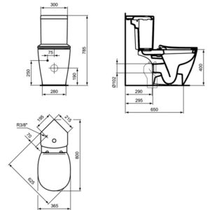 Чаша напольного унитаза Ideal Standard CONNECT E803601-фото2