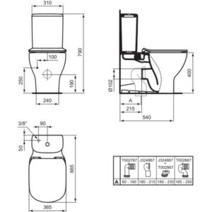 Чаша напольного унитаза Ideal Standard TESI AquaBlade T0082V3-фото2