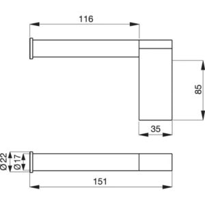 Держатель для запасного рулона туалетной бумаги Ideal Standard CONNECT N1383AA-фото3