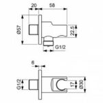 Держатель с подключением душевой лейки Ideal Standard IDEALRAIN BC807A5-фото6