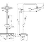 Душевая система с термостатом для душа Ideal Standard CERATHERM S200 A7631XG цвет черный матовый — изображение 7