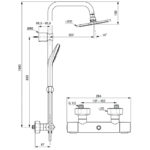 Душевая система с термостатическим смесителем Ideal Standard IDEALRAIN CUBE EVO A6985AA-фото6