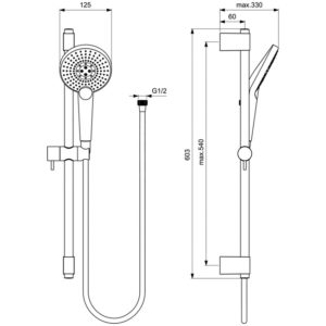 Душевой гарнитур Ideal Standard IDEALRAIN EVO JET B1761AA-фото2