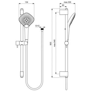 Душевой гарнитур Ideal Standard IDEALRAIN EVO JET B1762AA-фото3