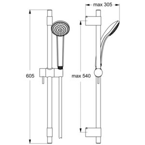 Душевой гарнитур Ideal Standard IDEALRAIN PRO B9829AA-фото2
