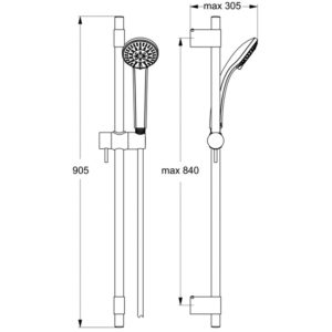 Душевой гарнитур Ideal Standard IDEALRAIN PRO B9832AA-фото2