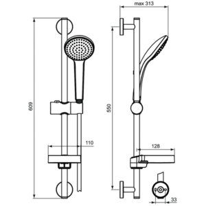 Душевой гарнитур Ideal Standard IDEALRAIN SOFT B9412AA-фото2