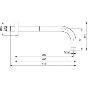 Душевой кронштейн Ideal Standard IDEALRAIN B9445XG-фото5