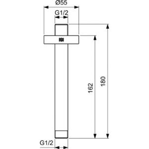 Душевой кронштейн Ideal Standard IDEALRAIN B9446A5-фото2