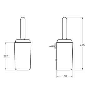 Ерш для унитаза Liquid A4456639 цвет глянцевый черный-фото2