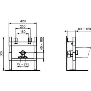 Инсталляция для биде Ideal Standard PROSYS R015967-фото2
