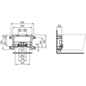 Инсталляция для биде Ideal Standard PROSYS R016567-фото2