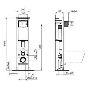 Исталляция для унитаза Ideal Standard PROSYS ECO FRAME E233367-фото2