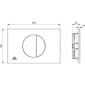 Клавиша смыва Ideal Standard OLEAS R0503A2-фото2