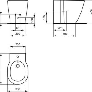 Напольное биде Ideal Standard CONNECT E799501-фото2