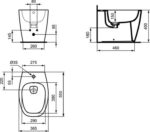 Напольное пристенное биде Ideal Standard DEA T509901-фото5