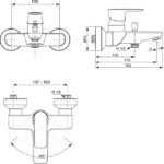 Настенный смеситель для ванны Ideal Standard CONNECT AIR A7033A5-фото2