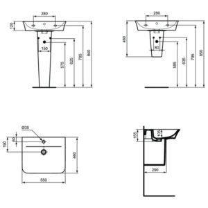 Пьедестал для раковины Ideal Standard CONNECT AIR E074901-фото5