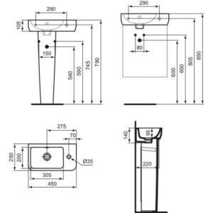 Пьедестал для раковины Ideal Standard i.life S E253901-фото7