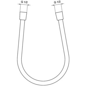 Пластиковый шланг для душа 1750 мм Ideal Standard IDEALFLEX A4109A5-фото2