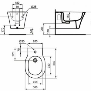 Подвесное биде Ideal Standard CONNECT AIR E026601-фото2