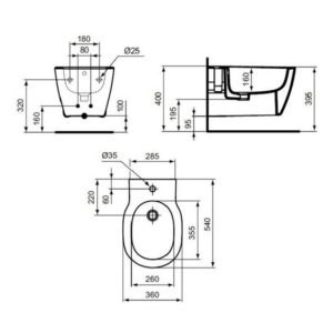 Подвесное биде Ideal Standard CONNECT E772201-фото2
