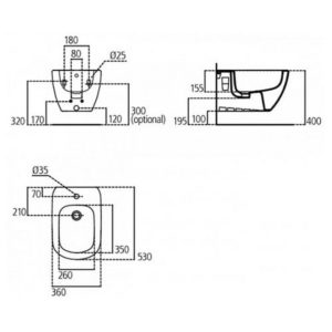 Подвесное биде Ideal Standard Tesi T355201-фото2