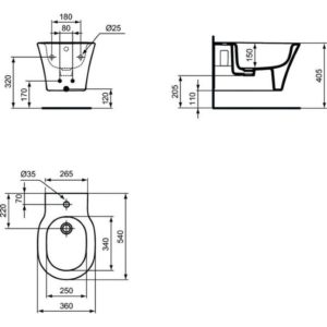 Подвесное биде Ideal Standars CONNECT AIR E0266V3-фото2