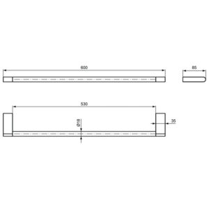 Полотенцедержатель 600 мм Ideal Standard CONNECT N1387AA-фото3