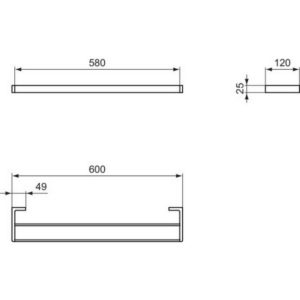 Полотенцедержатель двойной Ideal Standard CONCA T4500GN-фото2