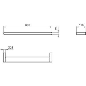 Полотенцедержатель двойной Ideal Standard CONCA T4501GN-фото2