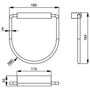 Полотенцедержатель-кольцо Ideal Standard CONNECT N1384AA-фото3