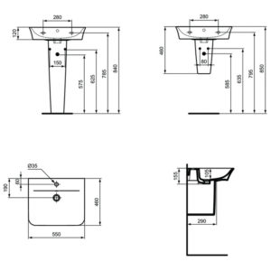 Полупьедестал для раковины Ideal Standard CONNECT AIR E074801-фото8
