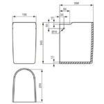 Полупьедестал для раковины 19,5x28 Ideal Standard CONNECT E797401 цвет белый — изображение 2