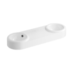 Раковина двойная на стену 120см Liquid 7313B403-0012 цвет белый-фото1