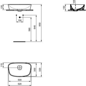 Раковина накладная (52х30) Ideal Standard DEA T0443MA-фото4