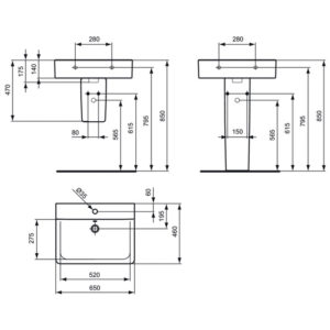 Раковина накладная (65х46) Ideal Standard CONNECT E773001-фото4