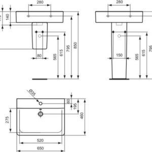 Раковина накладная (65х46) Ideal Standard CONNECT E7730MA-фото4