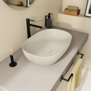 Раковина накладная чаша 60 см Outline Recycled 7995B066-0016 цвет матовый тауп-фото2