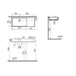 Раковина накладная чаша 90 см ArchiPlan 7405B003-0012 цвет белый-фото2