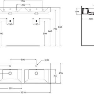 Раковина накладная двойная Ideal Standard STRADA K079101-фото4